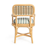 TOV Dorine Mint Green Striped Arm Chair