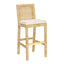 TOV Amara Rattan &amp; Cream Contract-Grade Linen Stool Bar Height