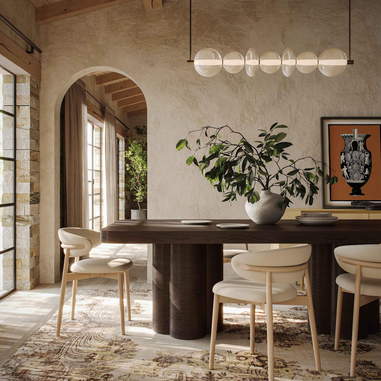 TOV Bambi Dark Brown Ash Dining Table