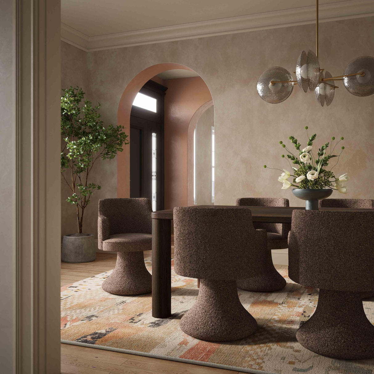 TOV Akola 106" Oak Rectangular Dining Table