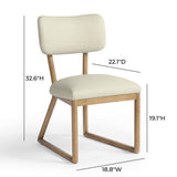 TOV Bobbie Cream Contract-Grade Vegan Leather Dining Chair