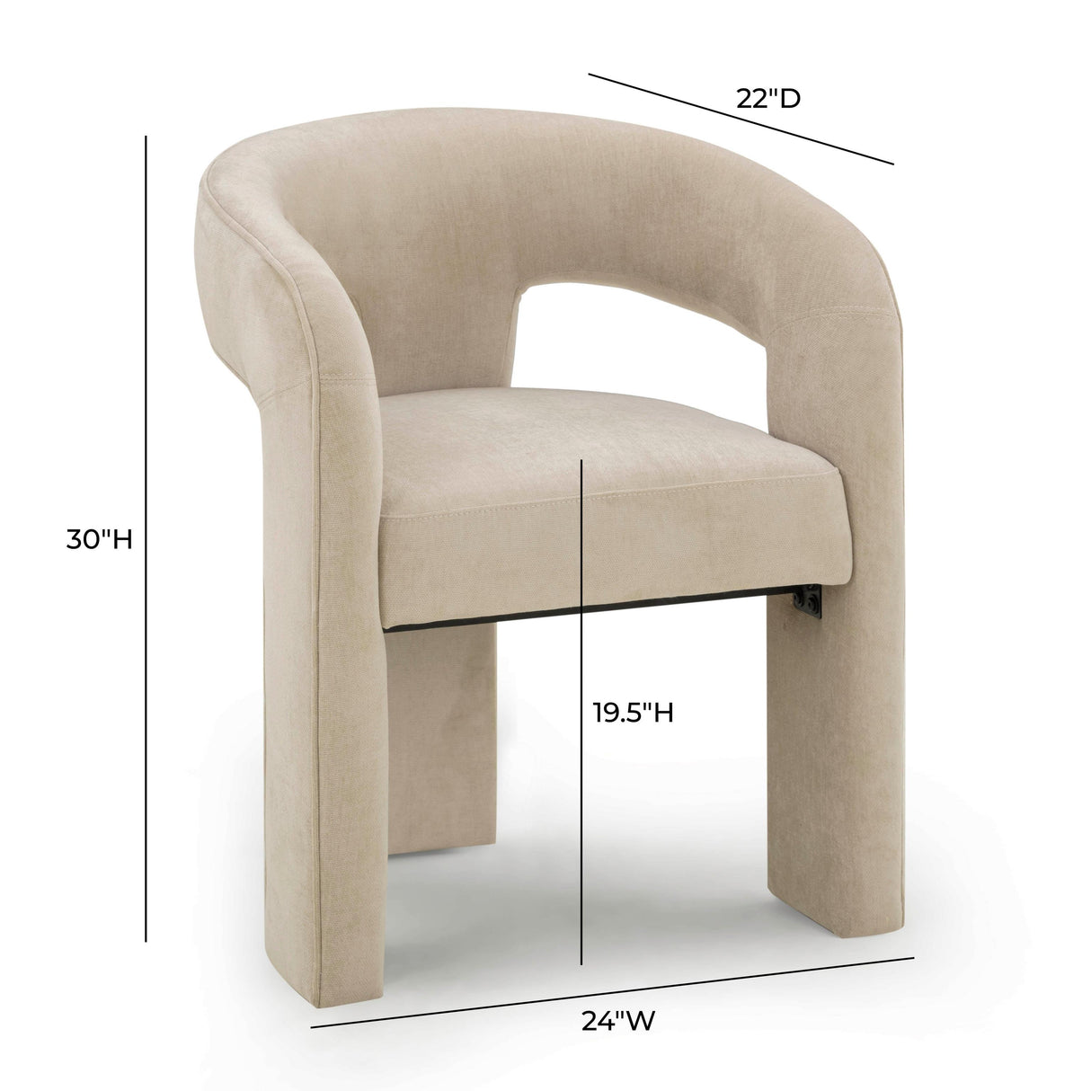 TOV Malone Performance Chenille Dining Chair
