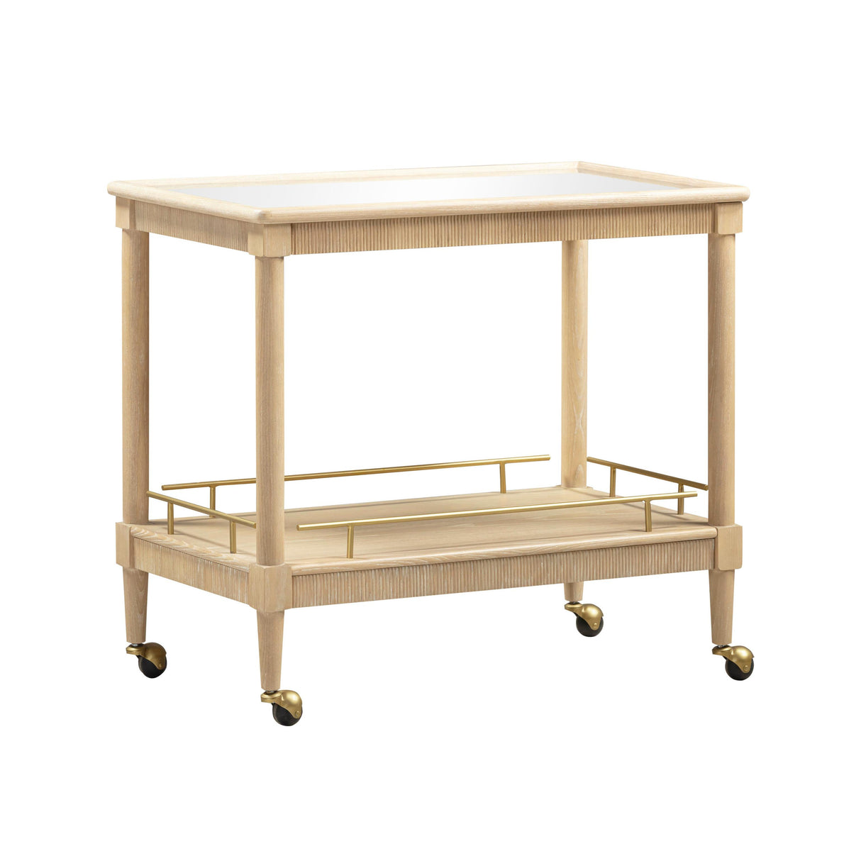 TOV Slosh 37" Natural Ash Bar Cart