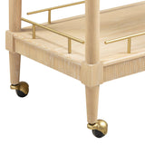 TOV Slosh 37" Natural Ash Bar Cart