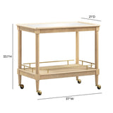 TOV Slosh 37" Natural Ash Bar Cart