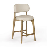 TOV Carnation Cream Performance Vegan Leather Counter Stool