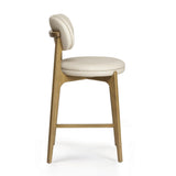 TOV Carnation Cream Performance Vegan Leather Counter Stool