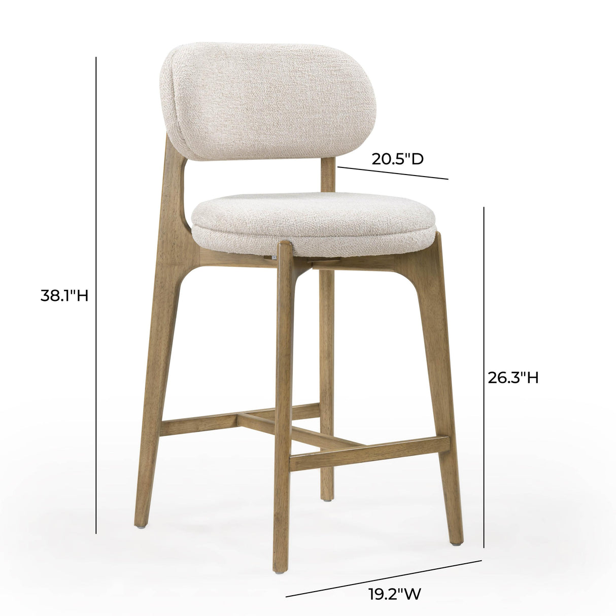 TOV Carnation Performance Fabric Counter Stool