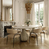 TOV Tatum Taupe Performance Vegan Leather Dining Chair