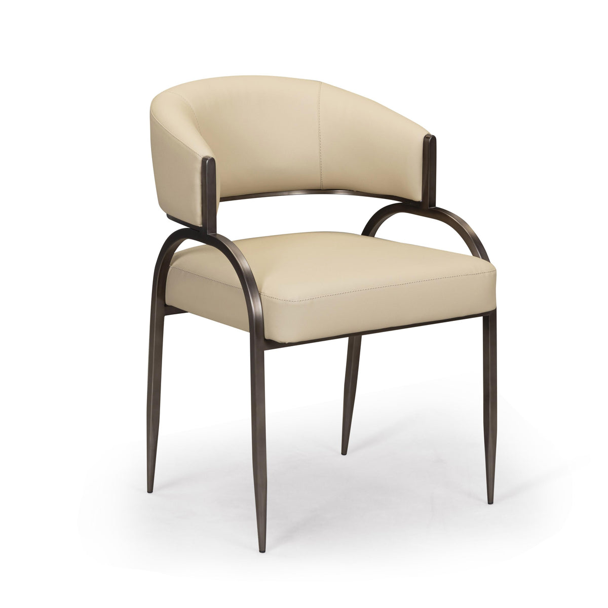 TOV Tatum Taupe Performance Vegan Leather Dining Chair