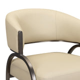 TOV Tatum Taupe Performance Vegan Leather Dining Chair