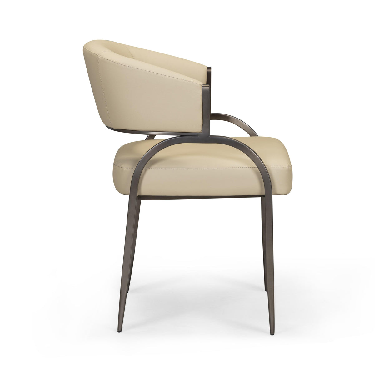 TOV Tatum Taupe Performance Vegan Leather Dining Chair