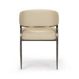 TOV Tatum Taupe Performance Vegan Leather Dining Chair