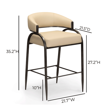 TOV Tatum Performance Vegan Leather Counter Stool
