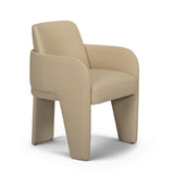 TOV Leo Taupe Performance Vegan Leather Dining Chair