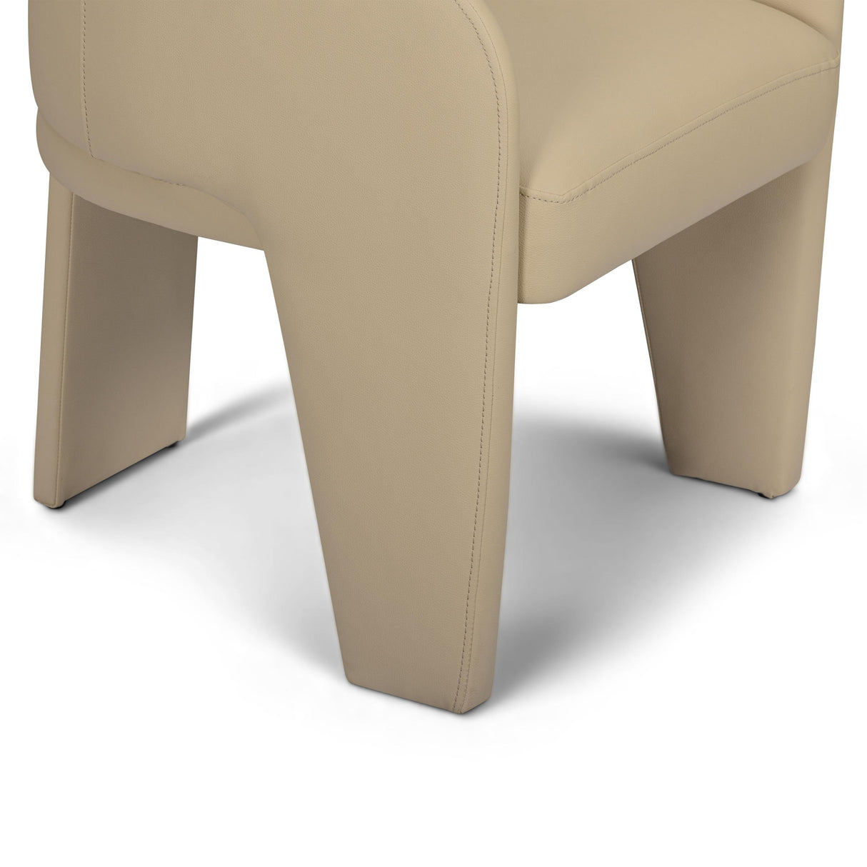 TOV Leo Taupe Performance Vegan Leather Dining Chair