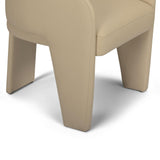 TOV Leo Taupe Performance Vegan Leather Dining Chair