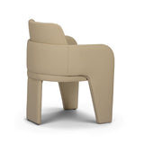 TOV Leo Taupe Performance Vegan Leather Dining Chair