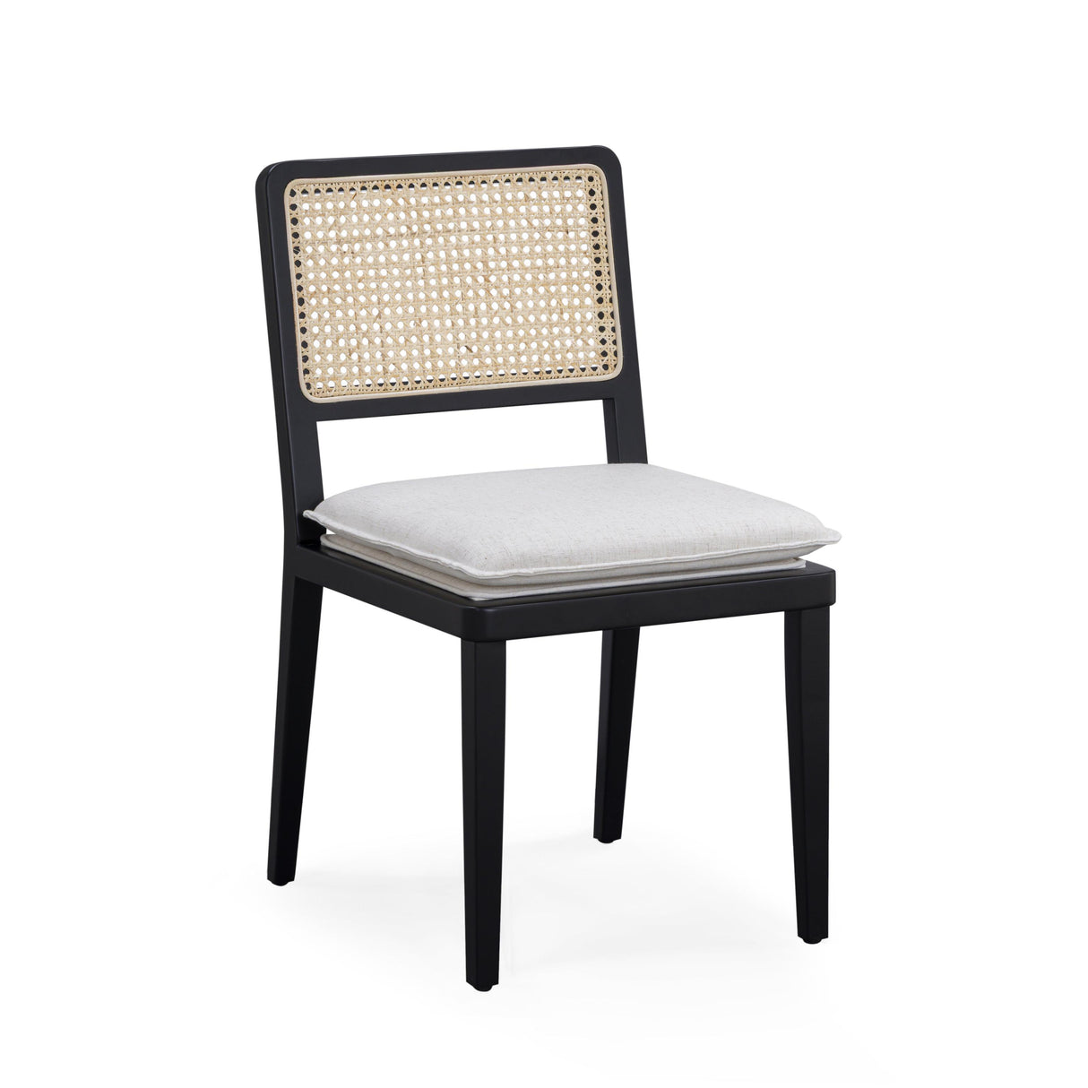 TOV Tassina Cream Upcycled Performance Linen Dining Chair