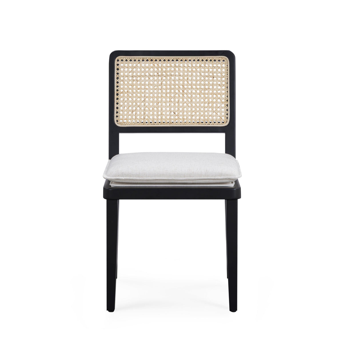TOV Tassina Cream Upcycled Performance Linen Dining Chair