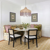 TOV Tassina Cream Upcycled Linen Dining Chair