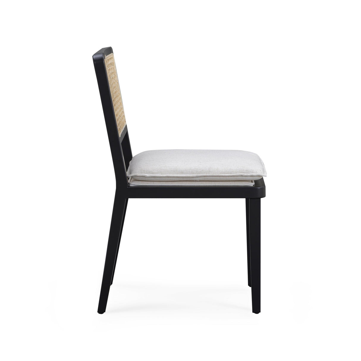 TOV Tassina Cream Upcycled Performance Linen Dining Chair