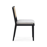 TOV Tassina Cream Upcycled Performance Linen Dining Chair