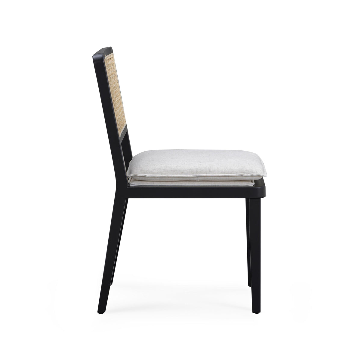 TOV Tassina Cream Upcycled Linen Dining Chair