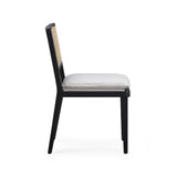 TOV Tassina Cream Upcycled Linen Dining Chair