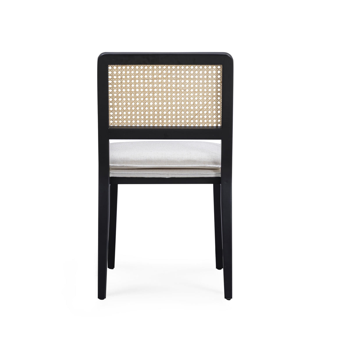 TOV Tassina Cream Upcycled Linen Dining Chair