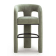TOV Malone Green Performance Fabric Bar Stool