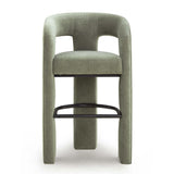 TOV Malone Green Performance Fabric Bar Stool
