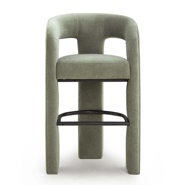 TOV Malone Green Performance Fabric Bar Stool