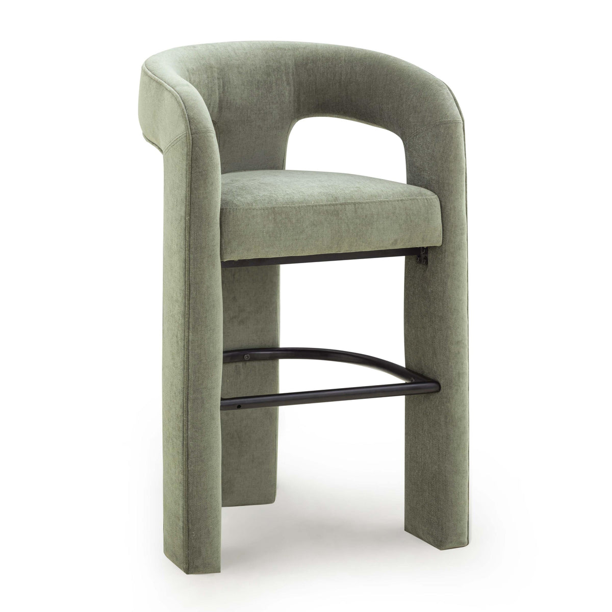 TOV Malone Green Performance Fabric Bar Stool