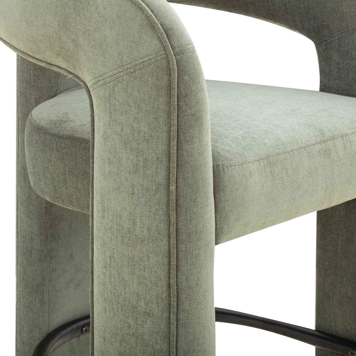 TOV Malone Green Performance Fabric Bar Stool