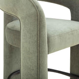 TOV Malone Green Performance Fabric Bar Stool