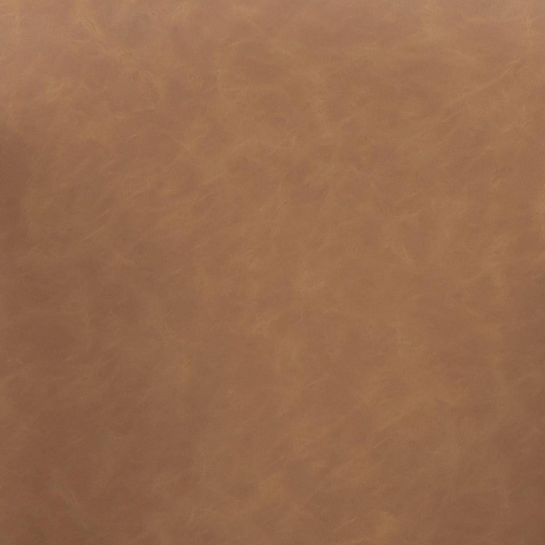 TOV Vina Cognac Performance Vegan Leather and Cream Textured Weave Dining Chair
