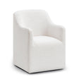 TOV Helena Tall Textured Weave Performance Fabric Dining Chair
