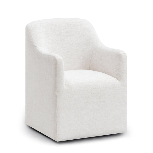 TOV Helena Tall Textured Weave Performance Fabric Dining Chair