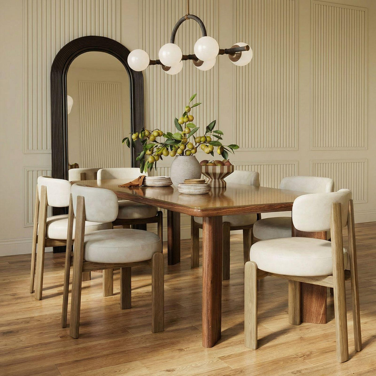 TOV Odessa Cream Performance Vegan Leather Dining Chair