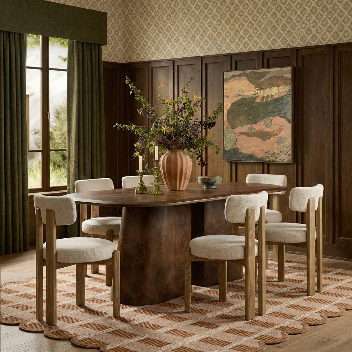 TOV Odessa Cream Performance Fabric Dining Chair