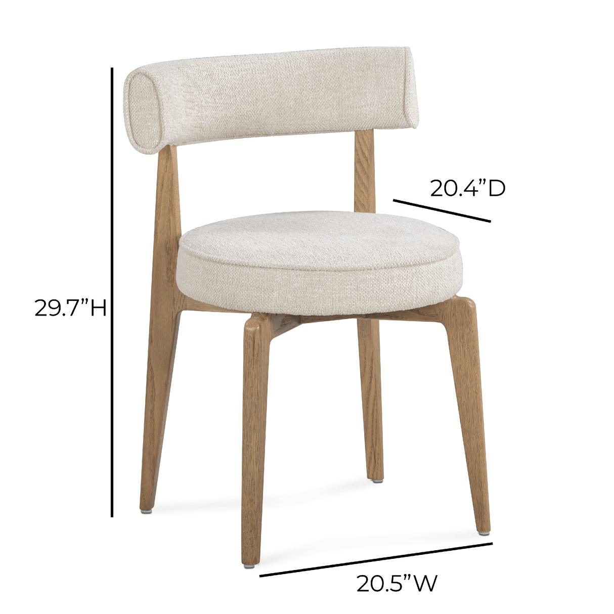 TOV Nikita Cream Performance Fabric Dining Chair