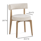 TOV Nikita Cream Performance Fabric Dining Chair