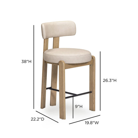 TOV Odessa Performance Vegan Leather Counter Stool