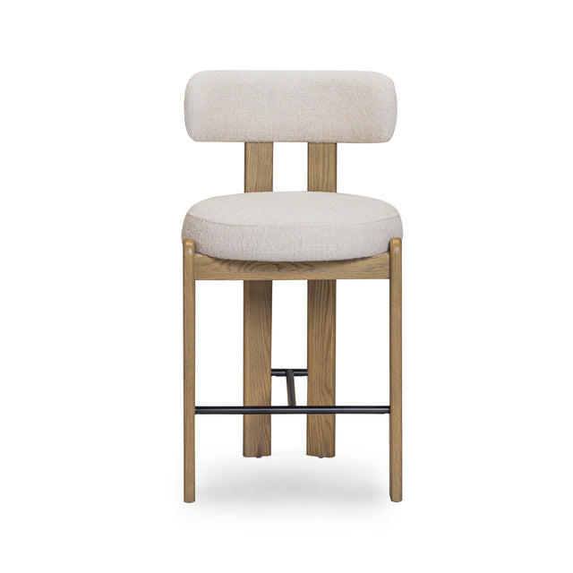 TOV Odessa Cream Performance Fabric Counter Stool