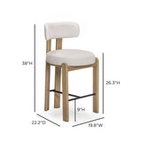 TOV Odessa Cream Performance Fabric Counter Stool