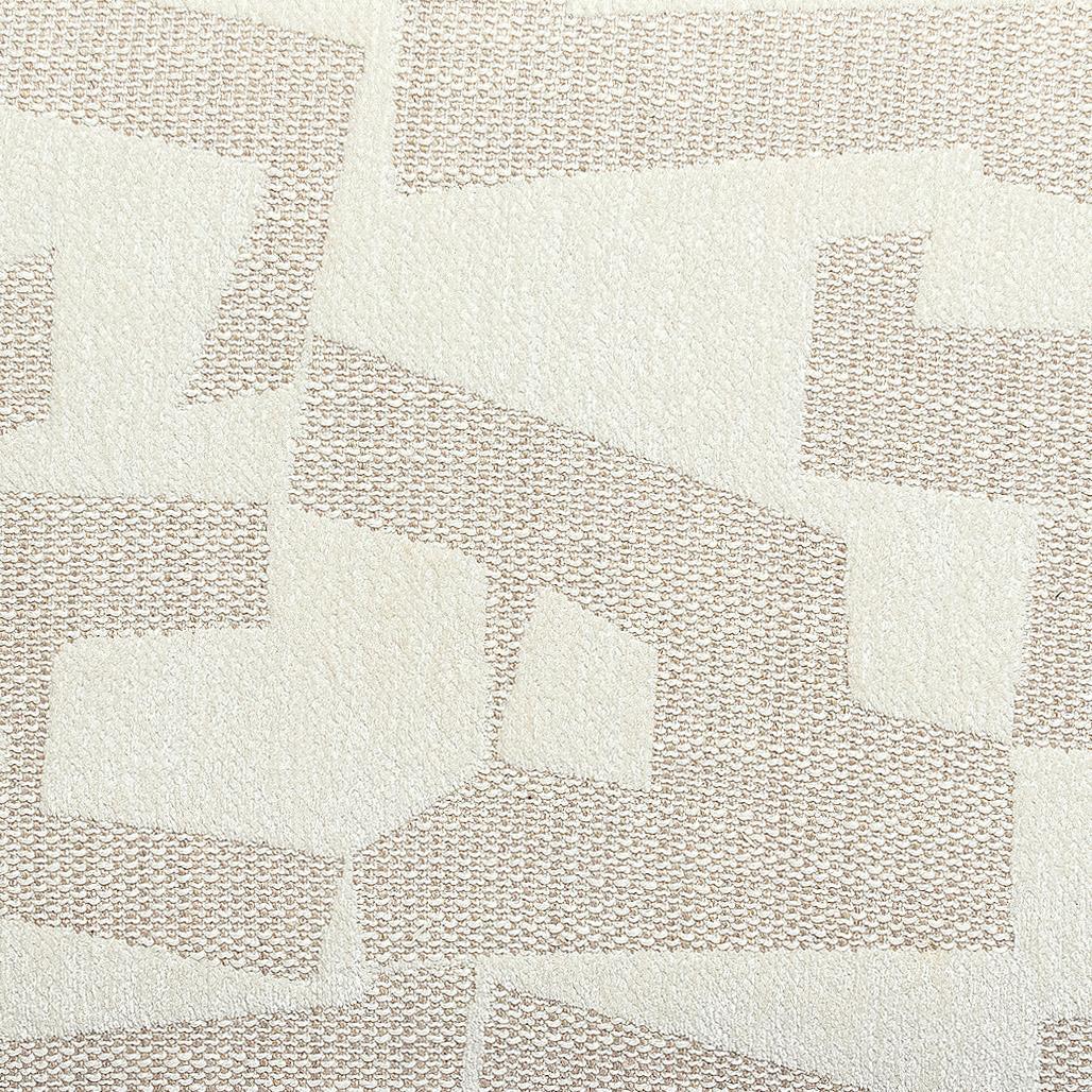 TOV Sezanne Cream 2-Tone Performance Vegan Leather and Jacquard Dining Chair