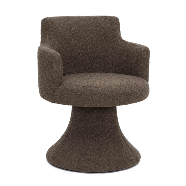 TOV Jeffree Performance Boucle Swivel Dining Chair