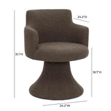 TOV Jeffree Performance Boucle Swivel Dining Chair