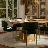 TOV Margaret Green Performance Chenille Dining Chair